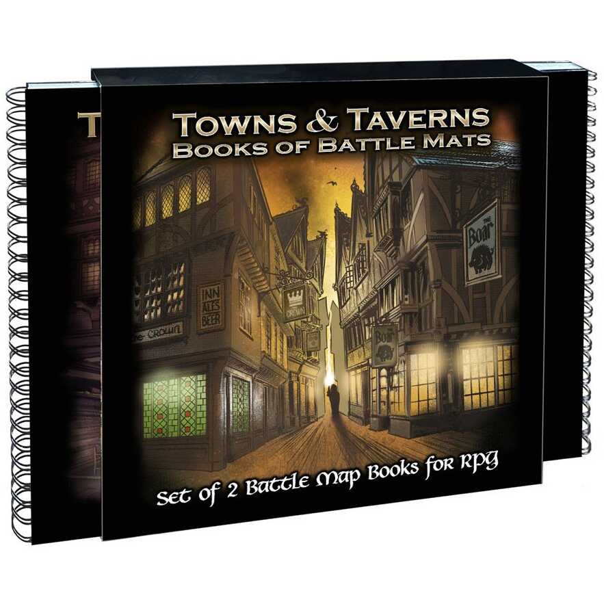 Battle Mats: Book of Battle Mats - Towns & Taverns