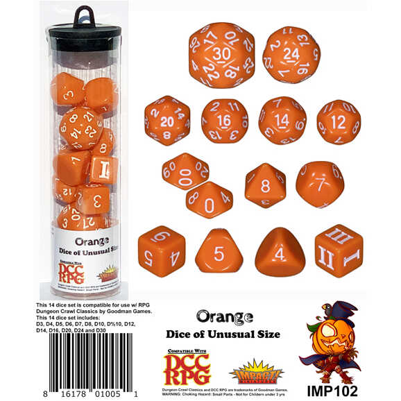 Dungeon Crawl Classics DCC Dice: Orange