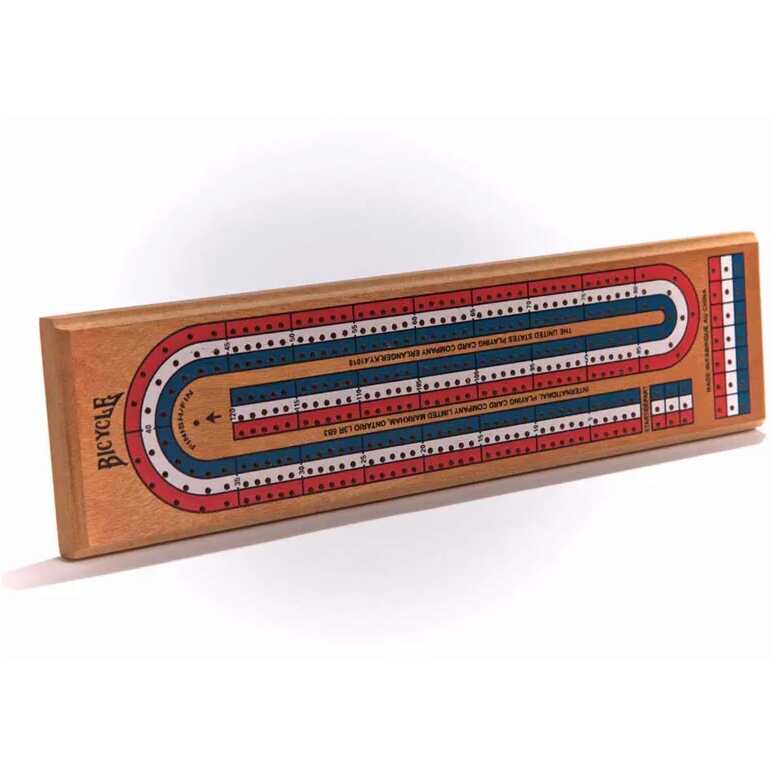 Cribbage Board: 3 Track Color Coded
